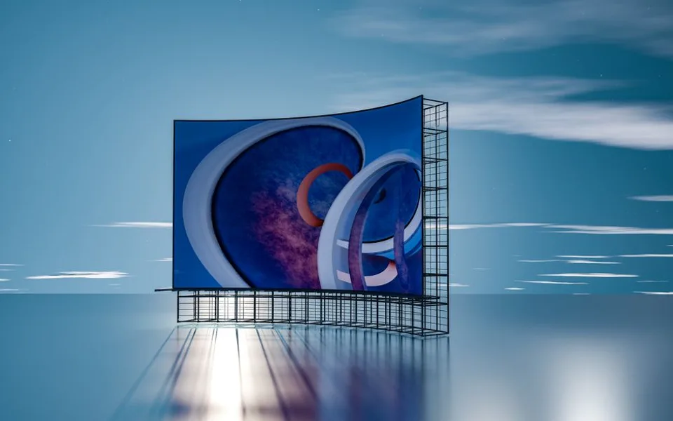 Pop-up zid, Zakrivljeni, 3 × 2,3 m