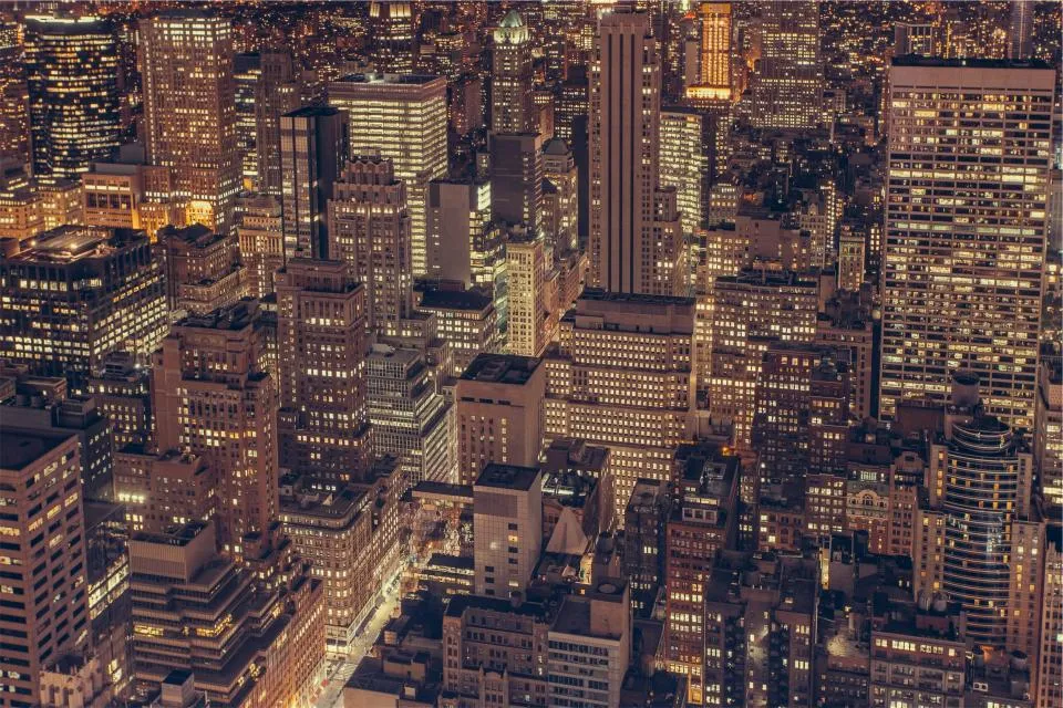 Motiv zidne tapete Zračni pogled na New York