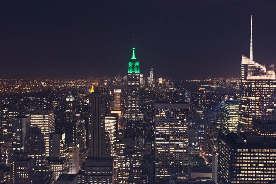 Motiv zidne tapete Noćni New York s neboderima