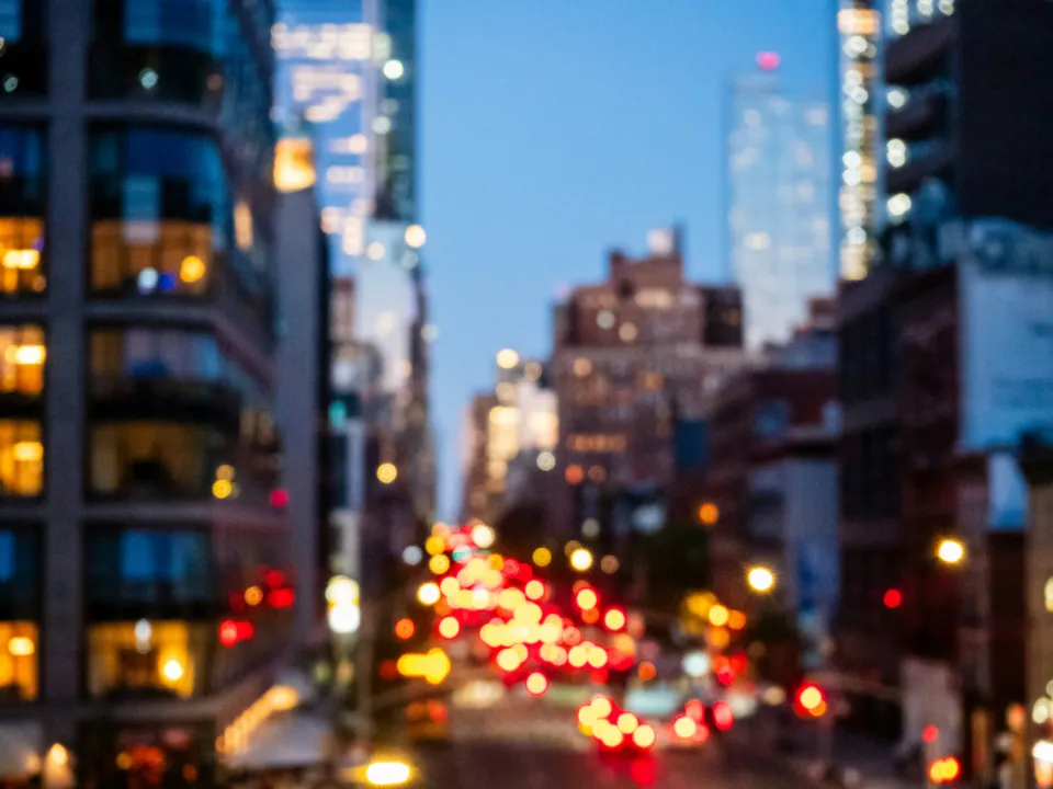 Motiv zidne tapete Bokeh svjetla grada
