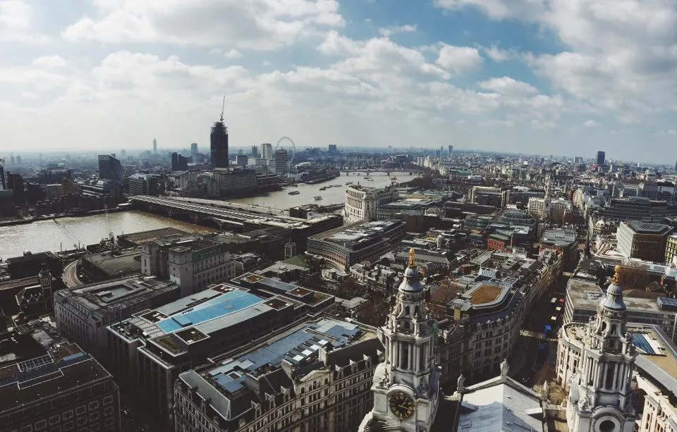 Motiv zidne tapete Zračni pogled Londona
