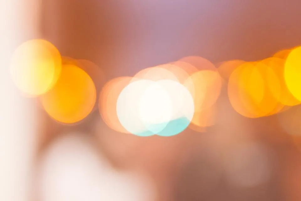 Motiv zidne tapete Žuti bokeh krugovi
