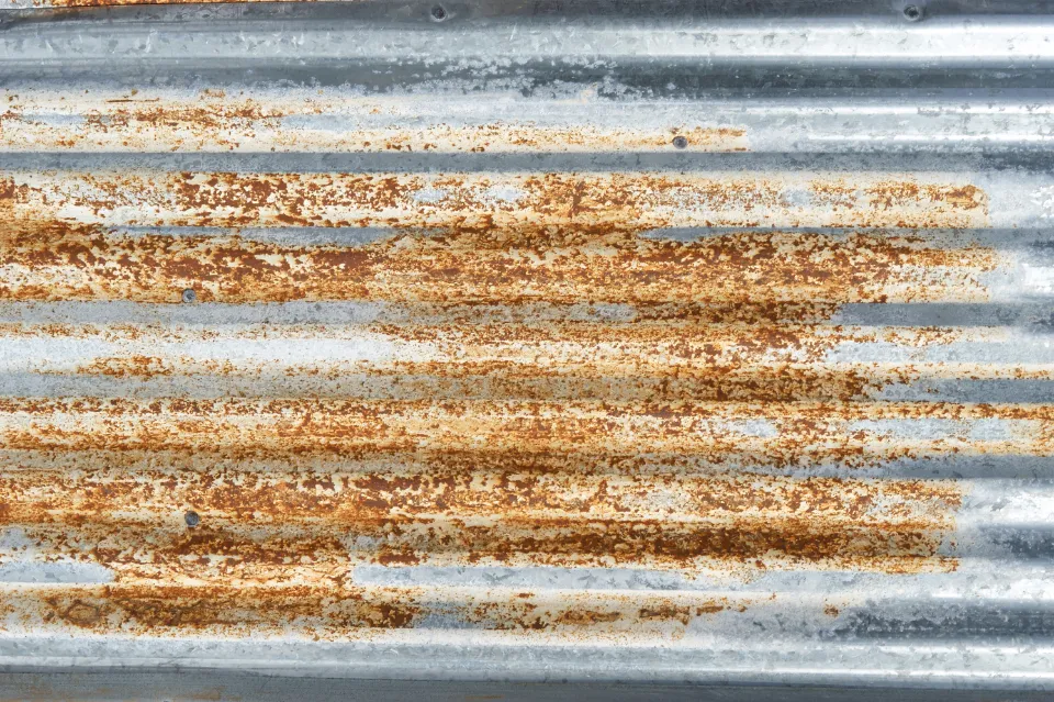 Motiv zidne tapete Hrđavi metalni aluminijski materijal