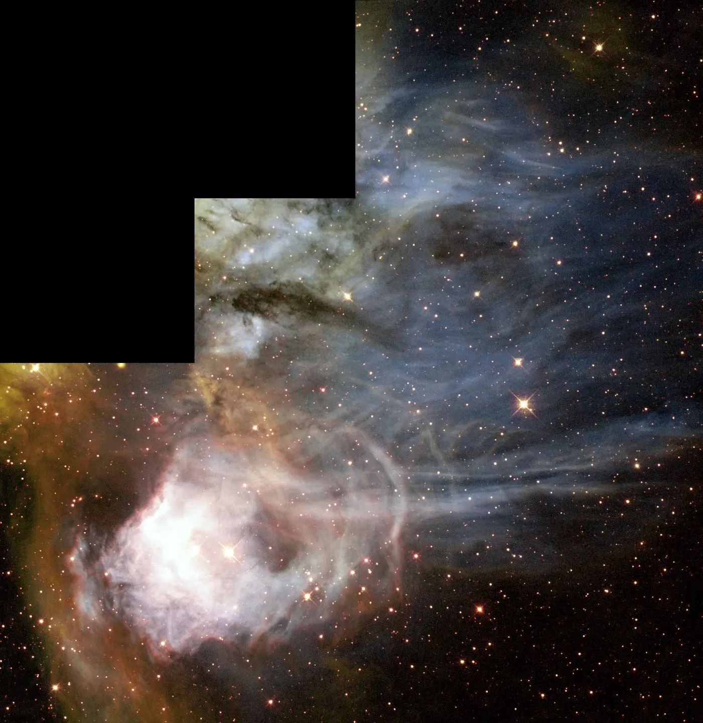 Motiv zidne tapete N44C nebula s nježnim nitima