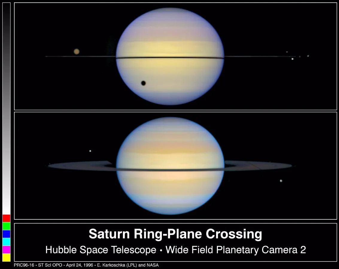 Motiv zidne tapete Saturnovi prstenovi iz profila