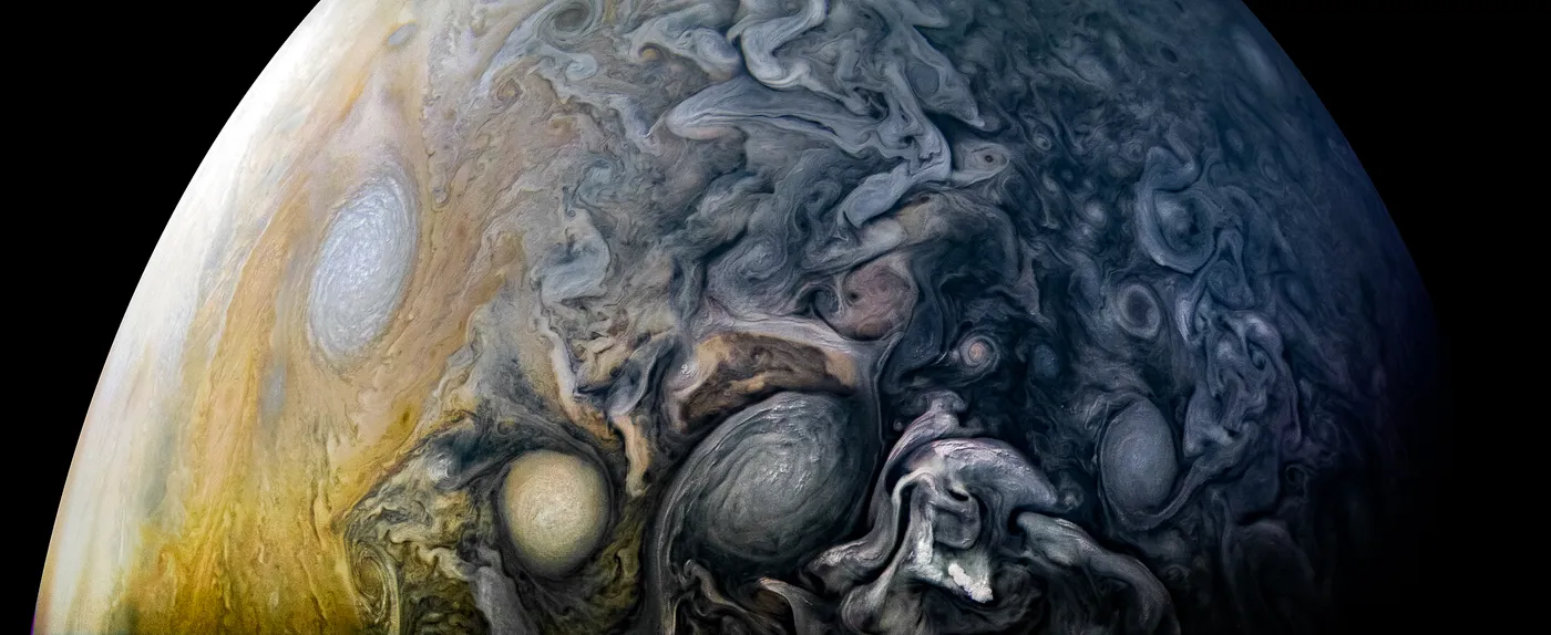 Motiv zidne tapete Složeni oblaci sjevernog Jupitera