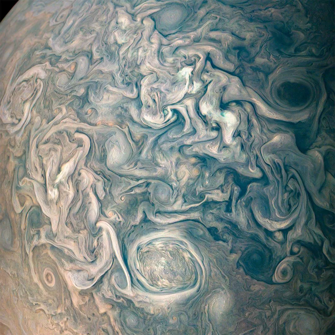 Motiv zidne tapete Kaotični oblaci Jupitera