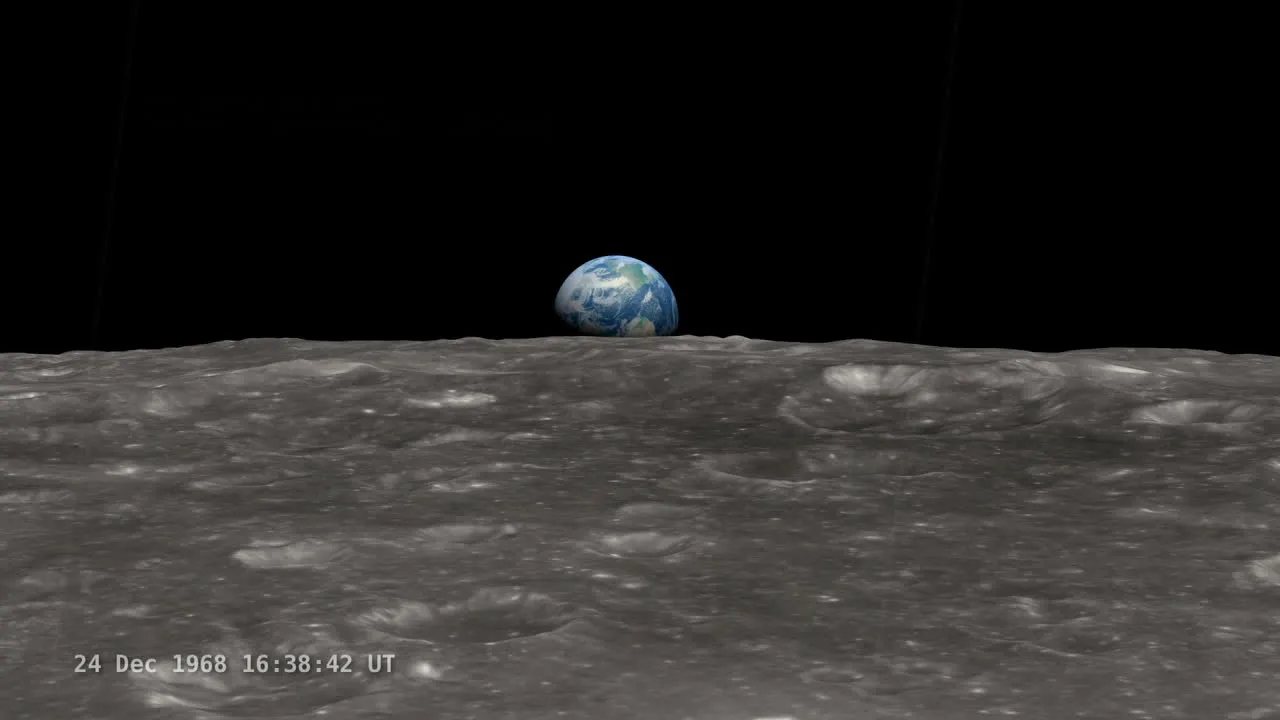 Motiv zidne tapete Apollo 8 pogled na Zemlju