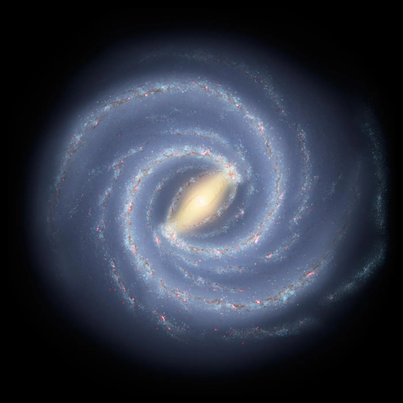 Motiv zidne tapete Nova vizija spiralnih krakova Mliječnog puta